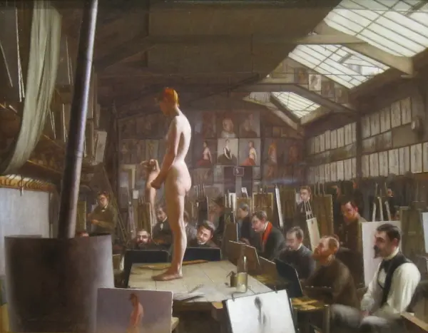 Bouguereau's Atelier at the Académie Julian - Chalfant - 1891