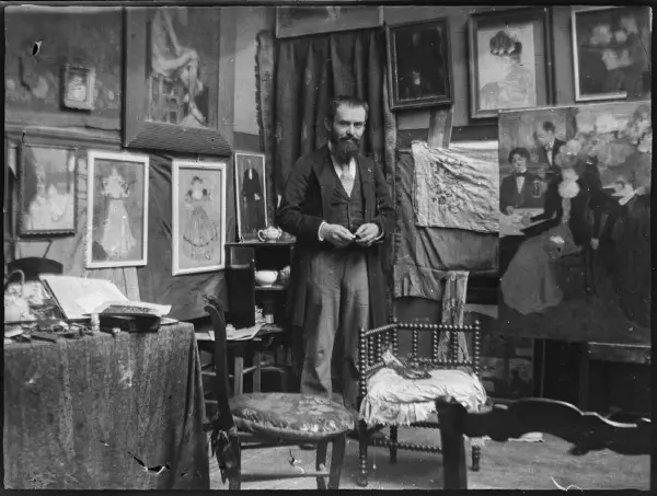 Henri Huklenbrok in Evenepoel's Studio in Paris (October 1897)